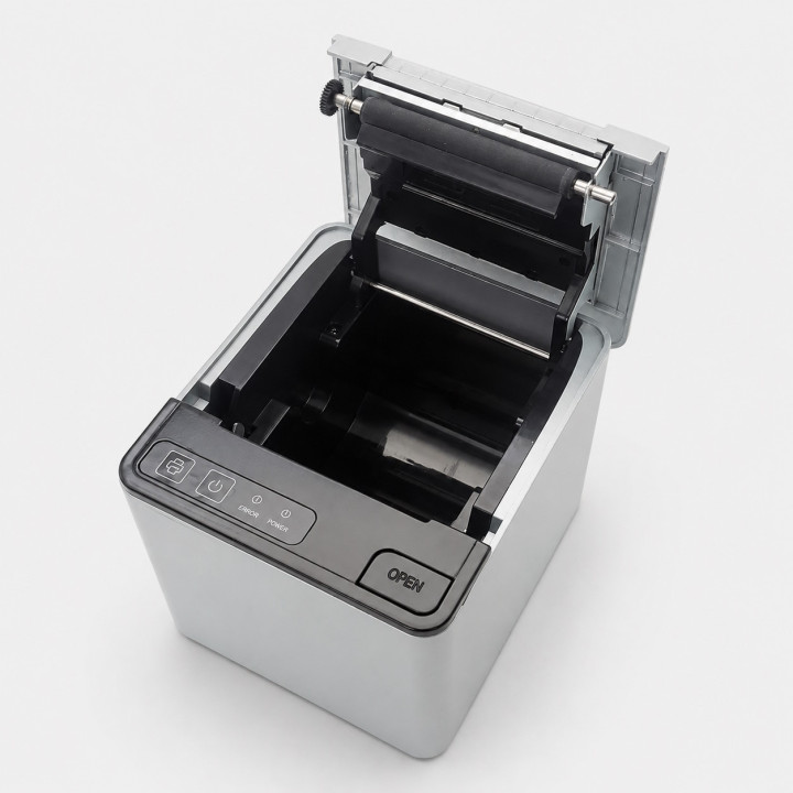 AB-Q809K Thermodrucker oben aufgeklappt