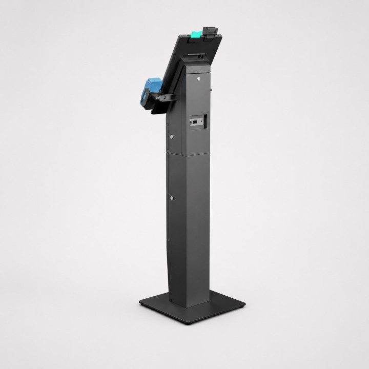 ZQ-TPR6 Kiosk für Self-Ordering mit Standfuss hinten