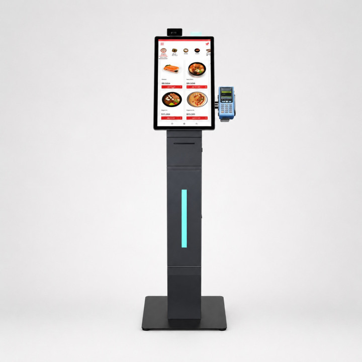ZQ-TPR6 Kiosk für Self-Ordering mit Standfuss vorne