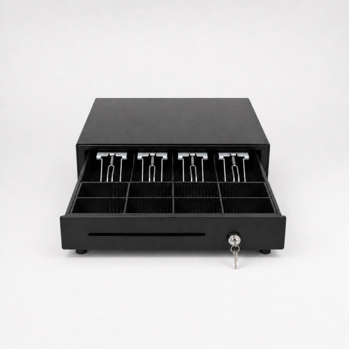 ZQ-410Ems Cash Drawer front unfolded