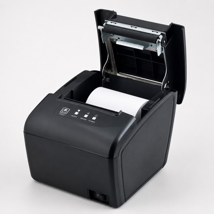 AB-S260M Thermodrucker vorne rechts aufgeklappt